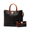 Dooney & Bourke Pebble Grain Chelsea Shopper & Continental Clutch 2-Piece Set (Black)